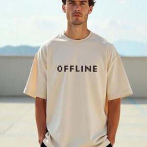 NOBERO Men's Cotton Oversized Fit Graphic Print T-Shirt